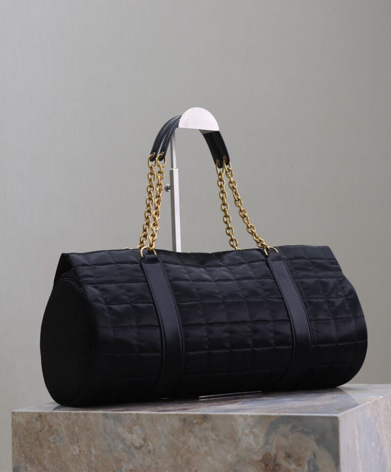 Saint Laurent Gloria In Quilted Nylon Black